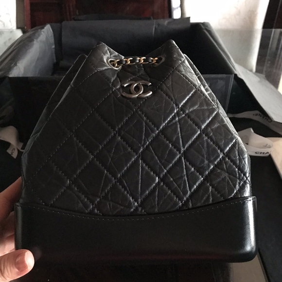 chanel backpack gabrielle black